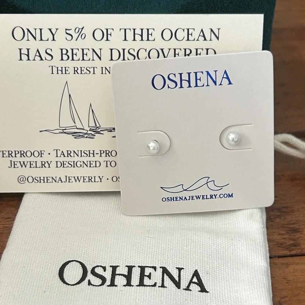Oshena designer beachwear genuine Pearl Stud Earrings NEW release!‎